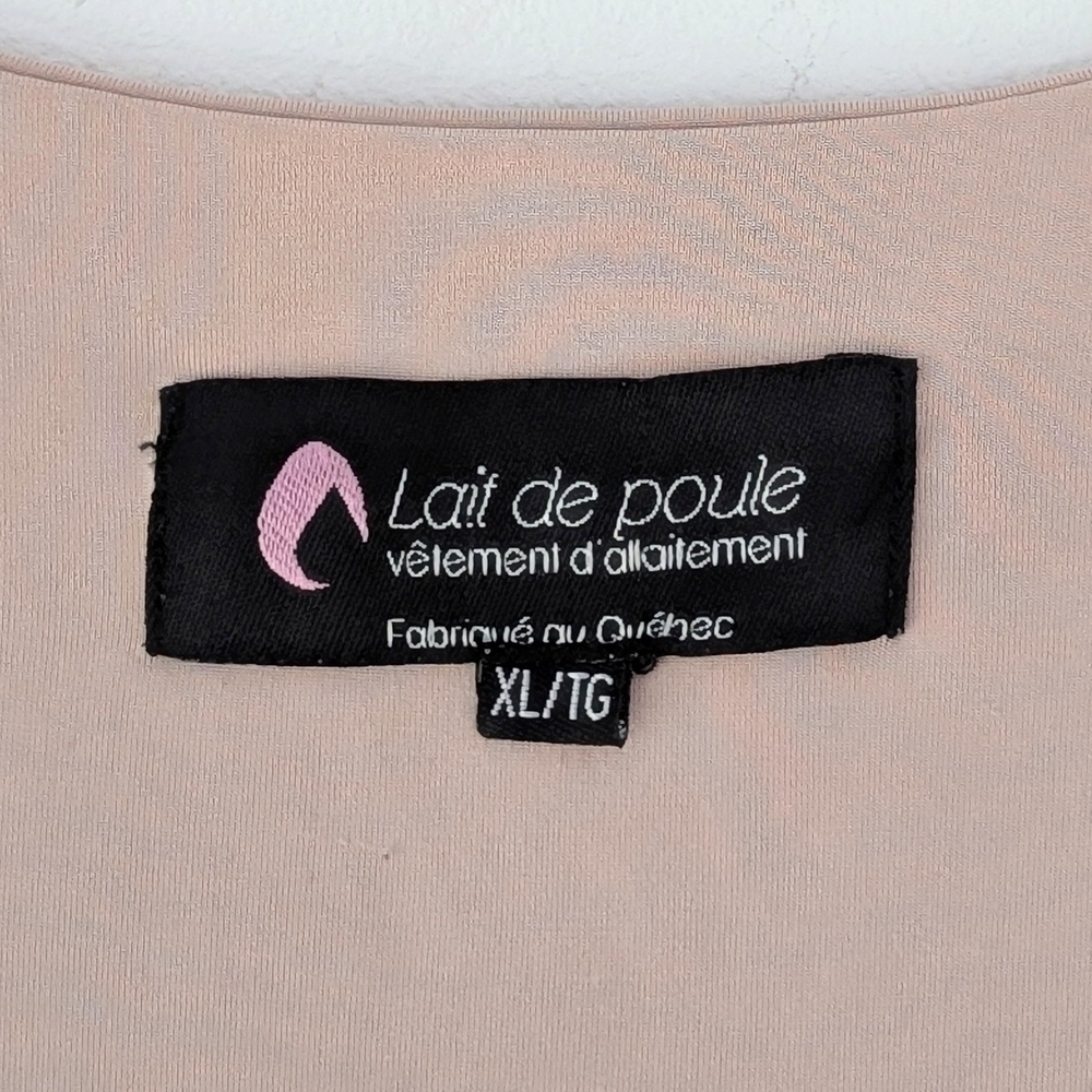 Maternity / Nursing Dark Navy and Cream Bodycon Dress - Lait De Poule Size XL - Picture 5 of 9